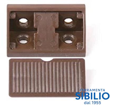 GIUNZIONI ANGOLARE C/TAPPO MARRONE A DUE FORI 19X19X40 A/2125MA VIRGO