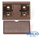 GIUNZIONI ANGOLARE C/TAPPO MARRONE A DUE FORI 19X19X40 A/2125MA VIRGO