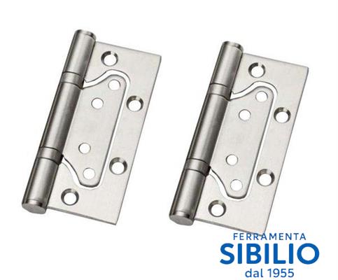CERNIERE PER PORTE INVISIBILE CM 4X3X2.5 A COPPIA INOX VIRGO