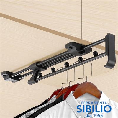 ESTRAIBILI APPENDIABITO PER MOBILI 50 CM NERO VIRGO