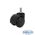 RUOTE IN PLASTICA NERA PER SEDIE CON PIOLO AD INCASTRO D.11 VIRGO