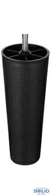 PIEDI PER MOBILE CONICO MA.8 H.10CM NERO OPACO IN PVC. 239004 VIRGO