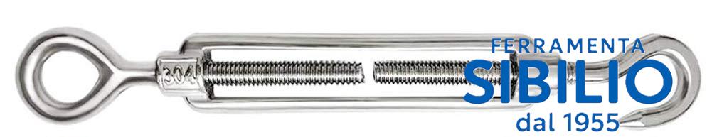 Tenditore gancio+occhiello m6 inox ss304 virgo