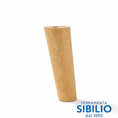 Piedi conico inclinato in legno grezzo h.15 d.6x4 8ma virgo