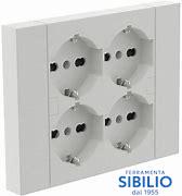 MULTIPRESA AD INCASSO QUADRA 4 PRESE P40 BIANCA 22105