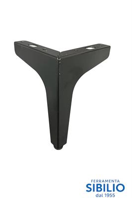 PIEDI PER MOBILI H15CM NERO OPACO PIASTRA AD ANGOLO 10X10 776026 VIRGO
