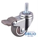 RUOTE POSITANO CROMATE DA 35 C/PERNO 8/20 C/FRENO VIRGO CW404035