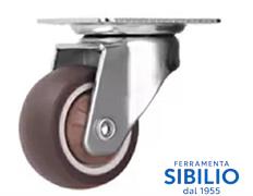 RUOTA ELEGANT D.50 C/PIASTRA S/FRENO VIRGO B2801