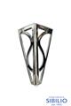 PIEDE TRIANGOLO PER MOBILE IN FERRO CROMATO H.15CM 008D15CP VIRGO