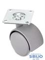 RUOTA PVC GRIGIA D.40 CON PIASTRA 35X35 virgo