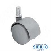 RUOTA PVC GRIGIA D.40 CON PERNO D.8X16 VIRGO